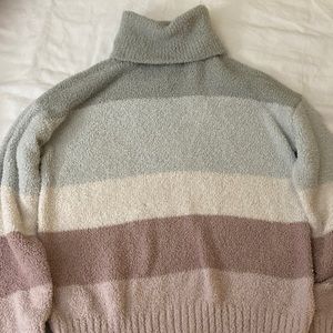 Super Soft Turtleneck Colorblock Sweater